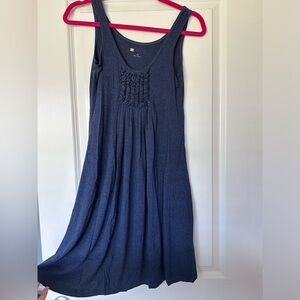 Navy Dress with Ruffle Detail. Size xs.